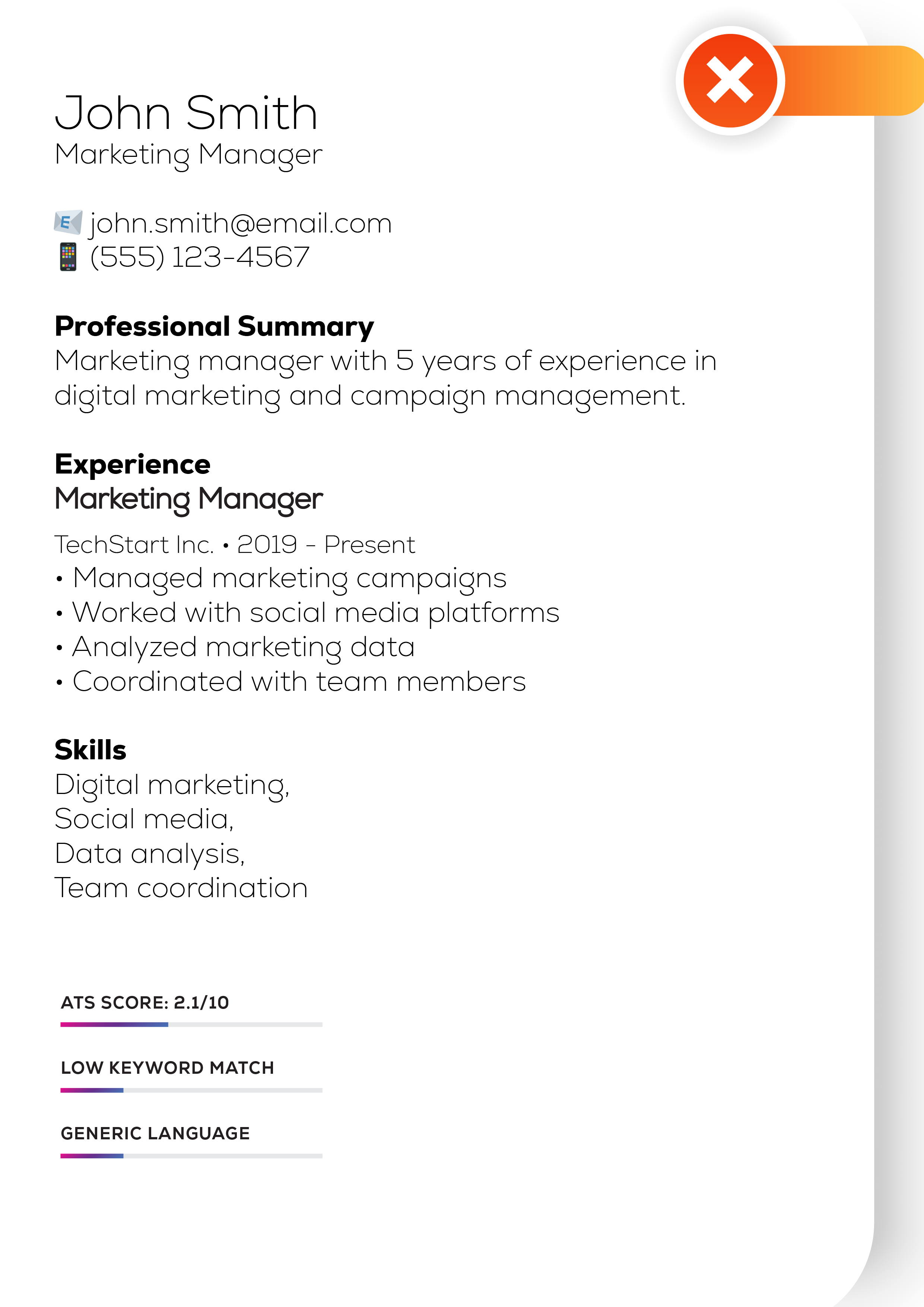 Marketing Manager Before